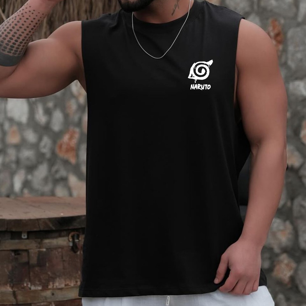 Casual Loose Ninja Anime Printed Fitness Tank Top