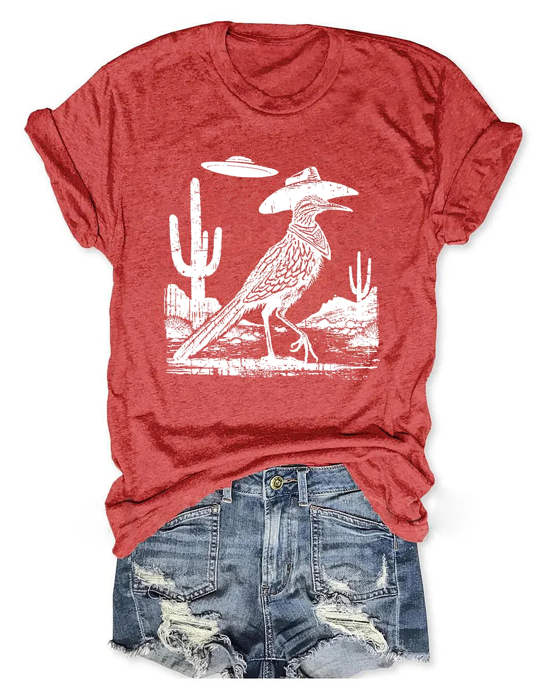 Roadrunner UFO Bird Lover T-shirt
