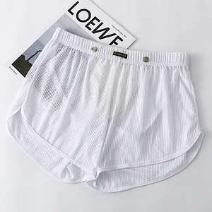 Men's Ice Silk Mesh Breathable High Elastic Boxer Briefs