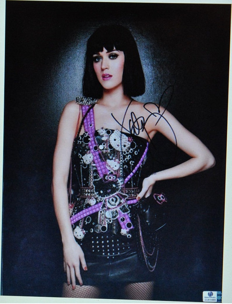 KATY PERRY SIGNED Photo Poster painting One Of The Boys I Kissed A Girl Teenage Dream 11x 14 wcoa