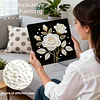 (25x25cm)DIY Pearl Painting Framed Handmade Pearl Material Art Kit Living Room Decor