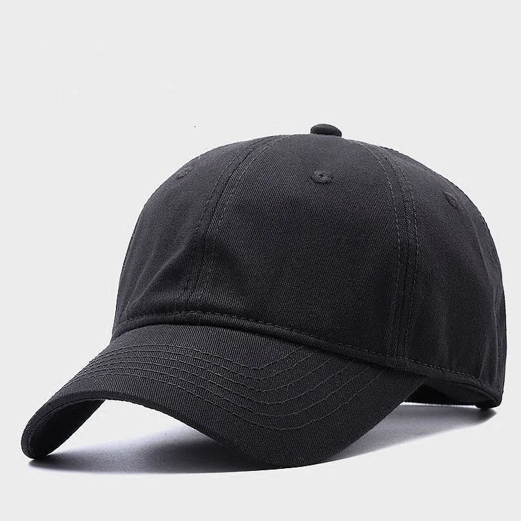 Male Summer Outdoors Leisure Cotton Sun Hat Solid Color Logo Custom Sport Hast Man Big Size Plain Baseball Caps 55-60cm 60-65cm