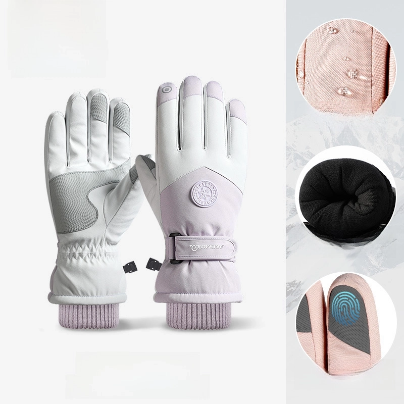 Winter Ski Gloves Outdoor Velvet Warm Electric Bike Riding Gloves Non-slip Waterproof Touch Screen Gloves SK28