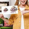 6Pcs Diamond Painting Bouquet Hat Diamond Painting Greeting Card for Friends