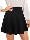 Solid Color A Line Elastic Waist Skirt, Elegant Skirt For Spring & Summer, Women's Clothing