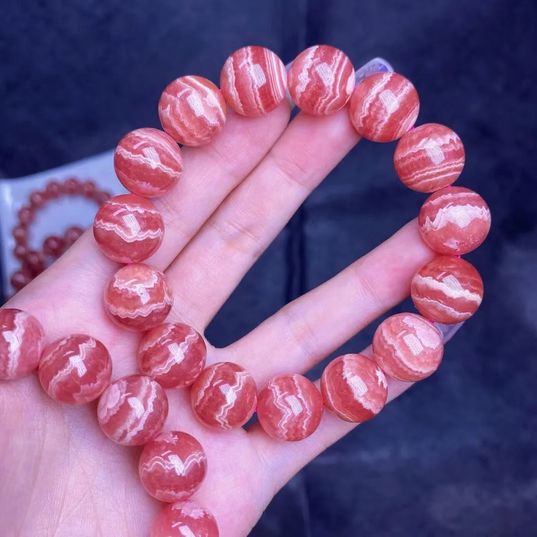 Argentina Rhodochrosite Genuine Gemstone Bracelet