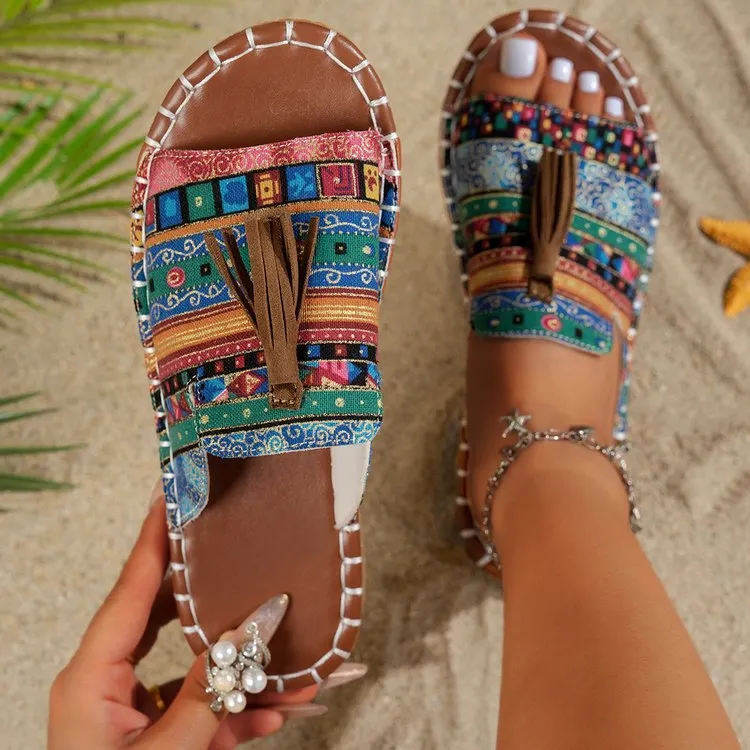Breakj Breakj Flat-Bottomed Slippers Women's New Esophai Beach Women's Shoes In The Summer Of 2025 43-Yard Wish