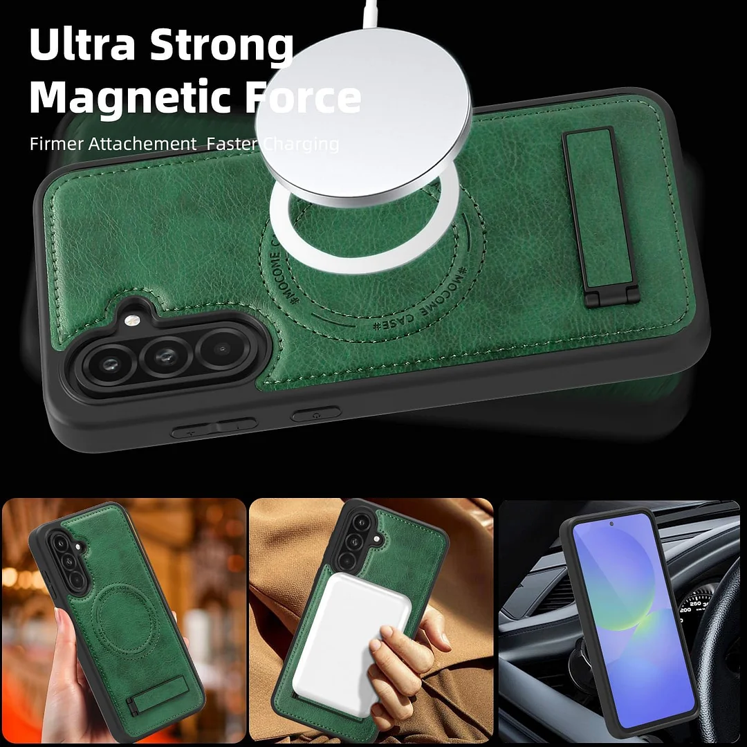 Samsung Galaxy Z Fold 6 Leather Case Magnetic Protective Case Holder Phone Case
