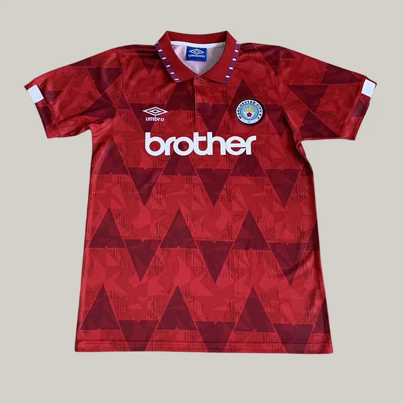 1991/1992 Retro Manchester City Away Football Shirt