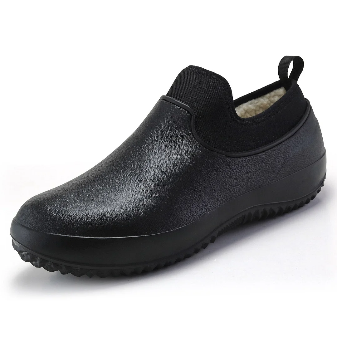 Unisex Winter Men's Rain Boots Warm Plush Men's Work Shoes Waterproof Industrial Garden Men's Water Shoes Women's Rubber Shoes