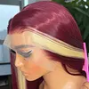 复制Burgundy Premium Japanese Kanekalon Futura Blended Wig  High Temperature Heat Resistant Fiber,Transparent Lace 22inch