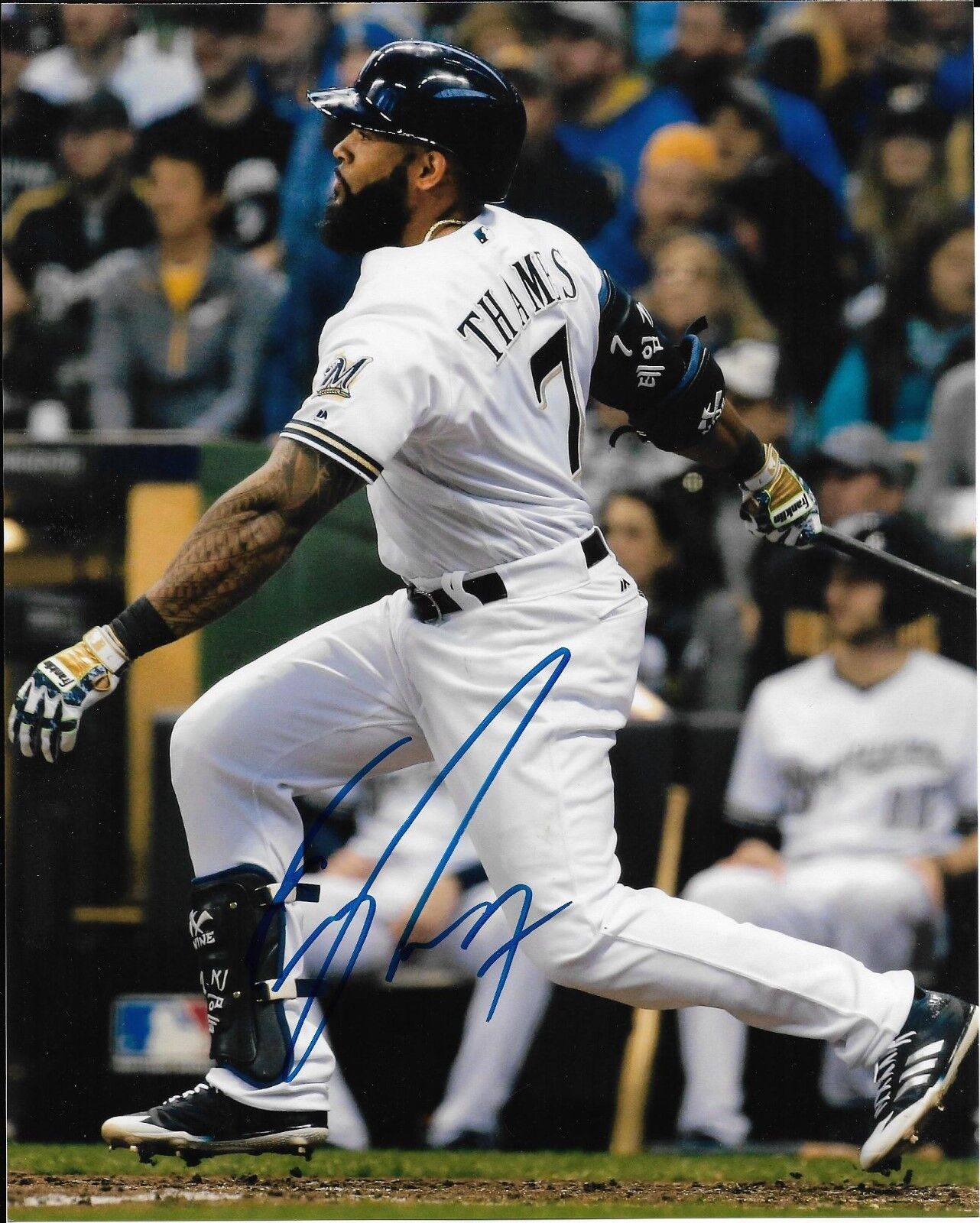 ERIC THAMES signed autographed MILWAUKEE BREWERS 8x10 Photo Poster painting w/COA RARE