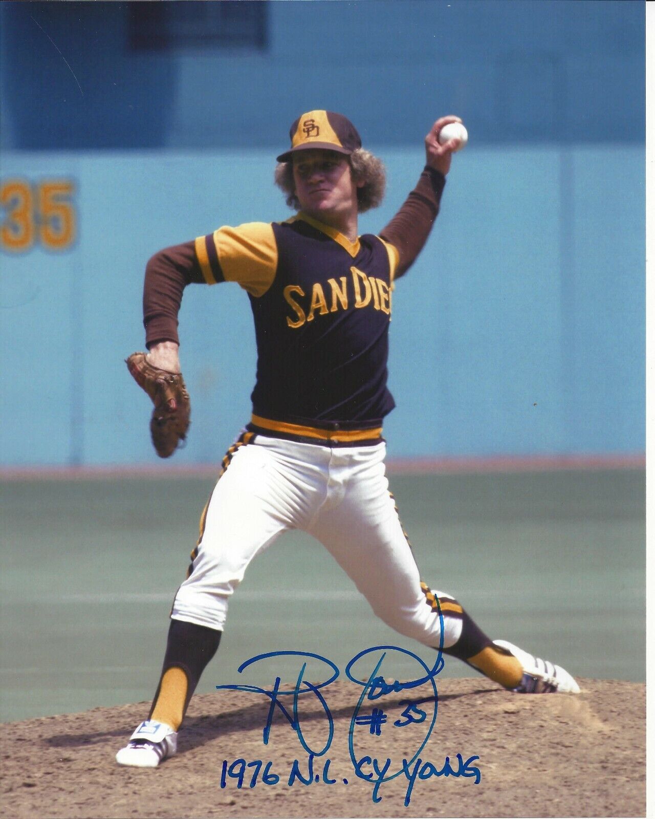 Randy Jones Autographed 8x10 San Diego Padres#1