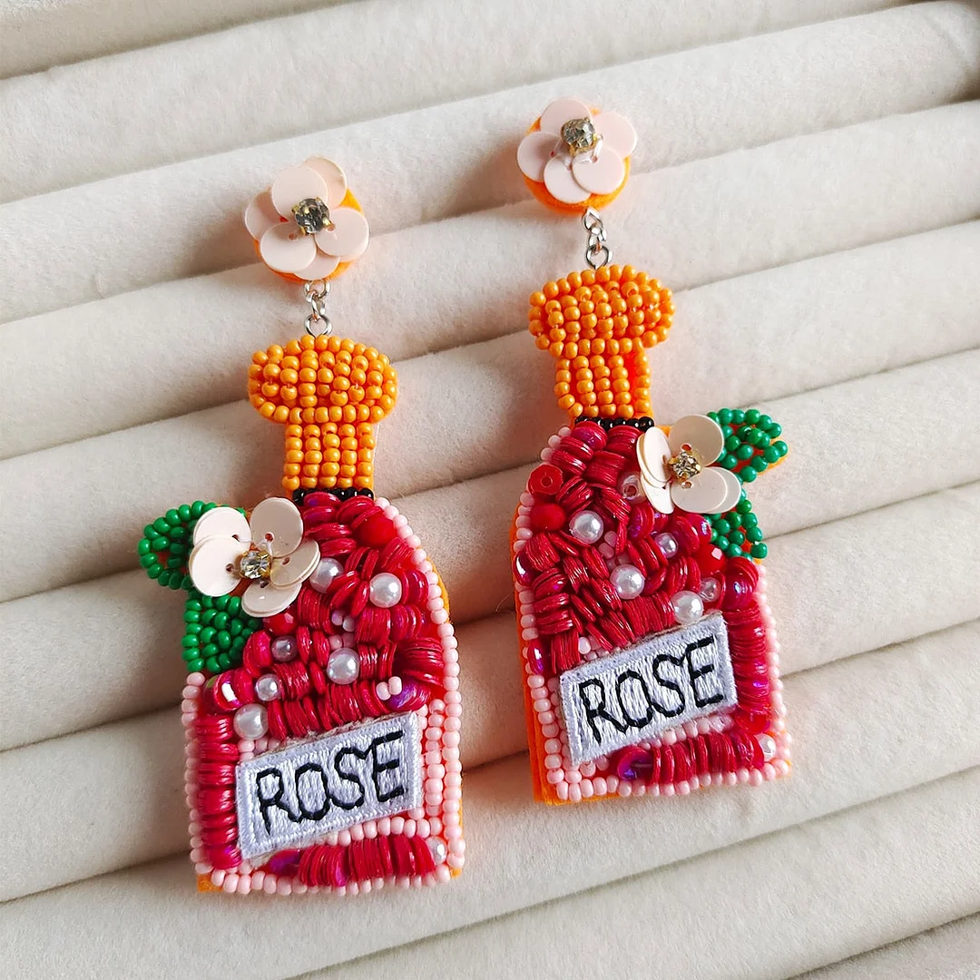 Dvacaman Boho Handmade Beaded Leaf Parrot Pendant Earrings for Women 2022 New Design Wedding Jewelry Korean Drop Dangle Earrings