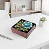 Diamond Painting Wooden Blue Rose 4 Slots Diamond Painting Storage Box for Adult Beginner
