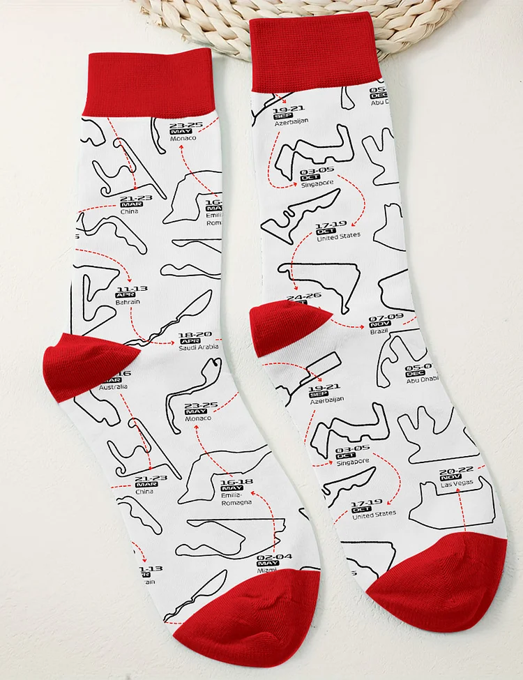 Formula One Racing F1 Socks