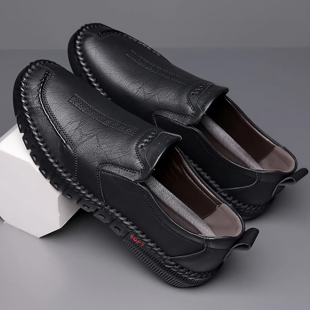 Smiledeer Spring and summer new men's casual PU loafers