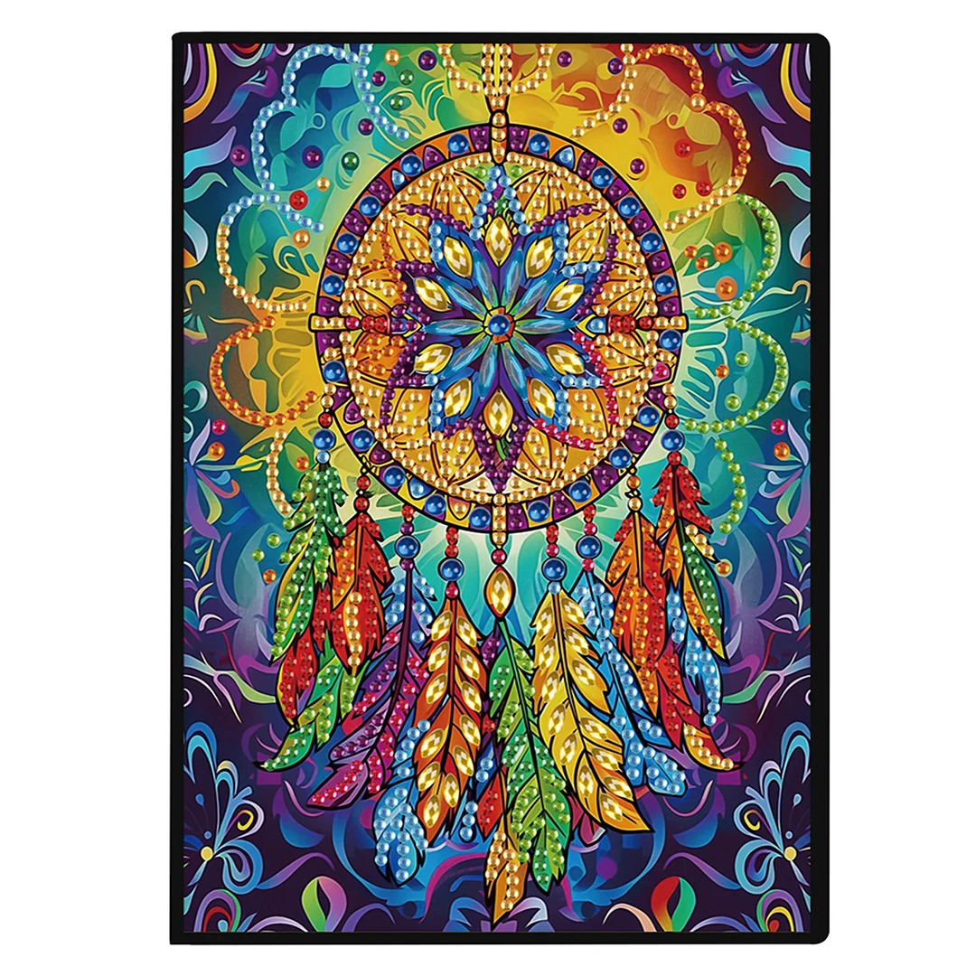 2pcs Patterns Partial DIY 50 Pages A5 Diamond Painting Notebook for Study Home