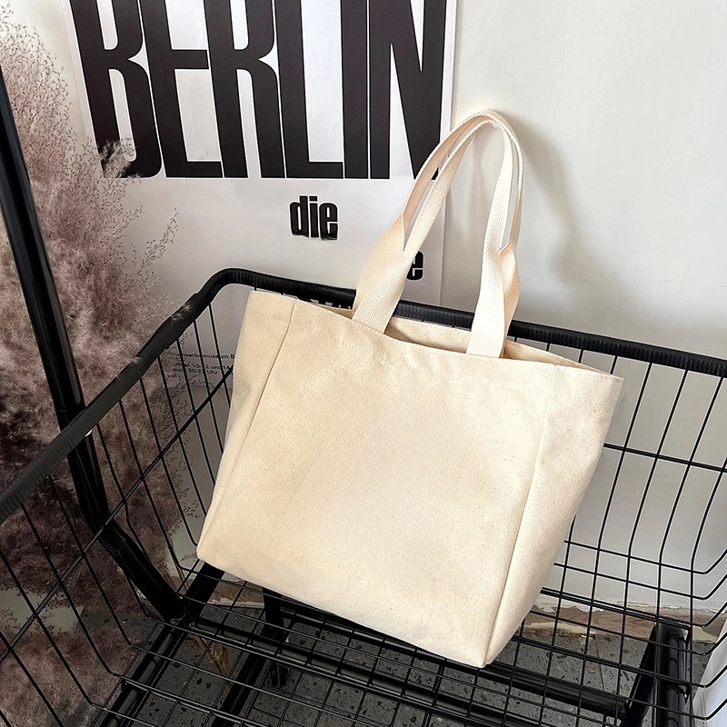 Vintage Canvas Handbag Mini Small Bag Large Capacity Letter Printed Canvas Bag Going Out Lunch Bag For Women