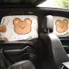 Car Sun Shield Cartoon Bear Bunny Car Side Back Window Privacy Curtain