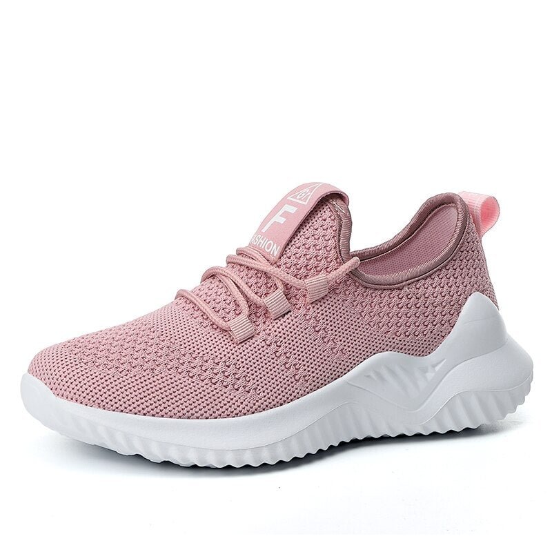 Breathable Mesh Flat Shoes For Women Fashion Casual Sneakers Trainers Ladies Flats Platform Shoes