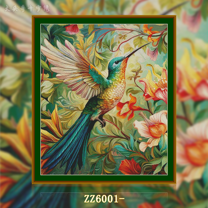 [ZZ6001-Gorgeous Hummingbird]  Painting Fairy Cross Stitch