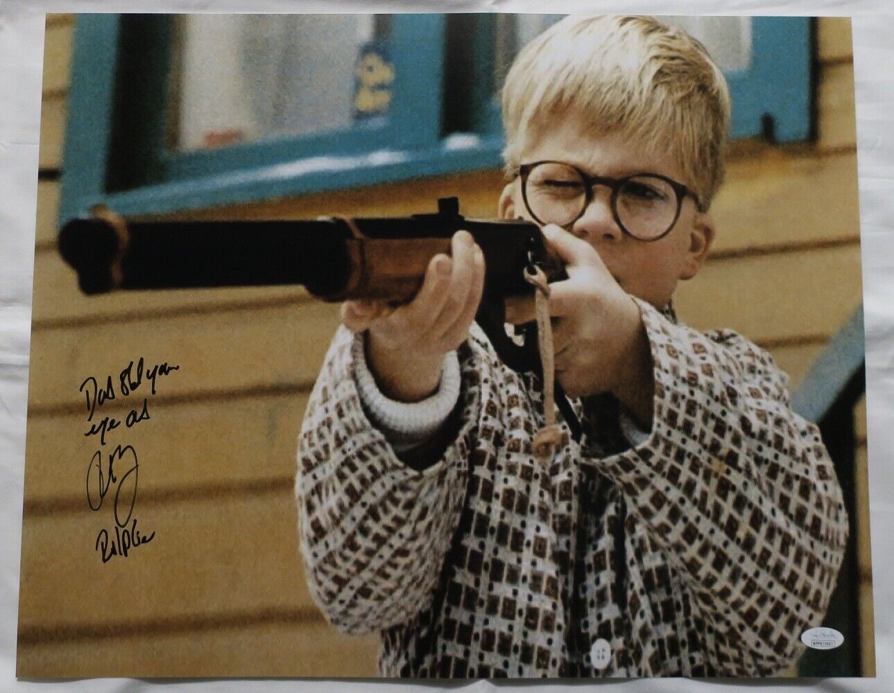 Peter Billingsley Signed Christmas Story Auto 16x20 Photo Poster painting w/Insc. JSA #WPP672957