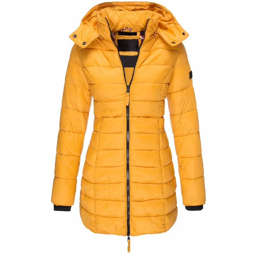 Women's Mid-length Slim-fit Padded Jacket Warm Down Padded Jacket