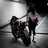 High-Performance Polyester Motorcycle Jacket with Flame Design and Full Protection for Riders by Inlyline