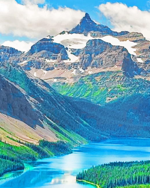 

Marvel Lake Alberta – Paint By Numbers - 40*50CM, 501 Original