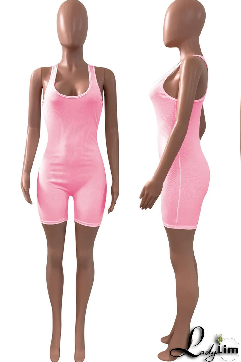 Black Casual Sportswear Solid Split Joint U Neck Regular Jumpsuits