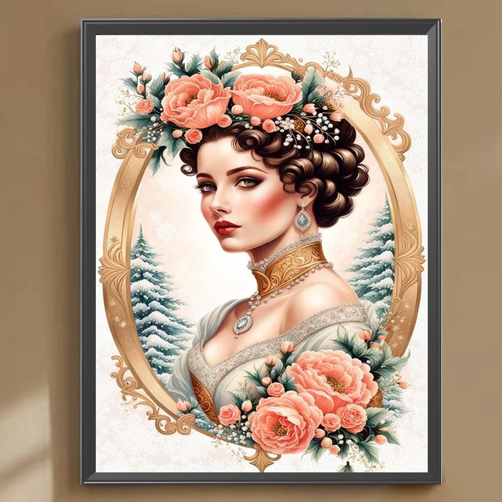 Full Round Diamond Painting 30*40cm - Noblewoman
