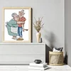(Counted/Stamped) 14CT Old Married Couple - Cross Stitch 19*25cm/7.48*9.84in(Brand)