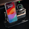 5 in 1 Wireless Charger, 23W Wireless Charging Station for iPhone Samsung Galaxy Google Pixel etc. for iWatch, AirPods with Night Light and Alarm