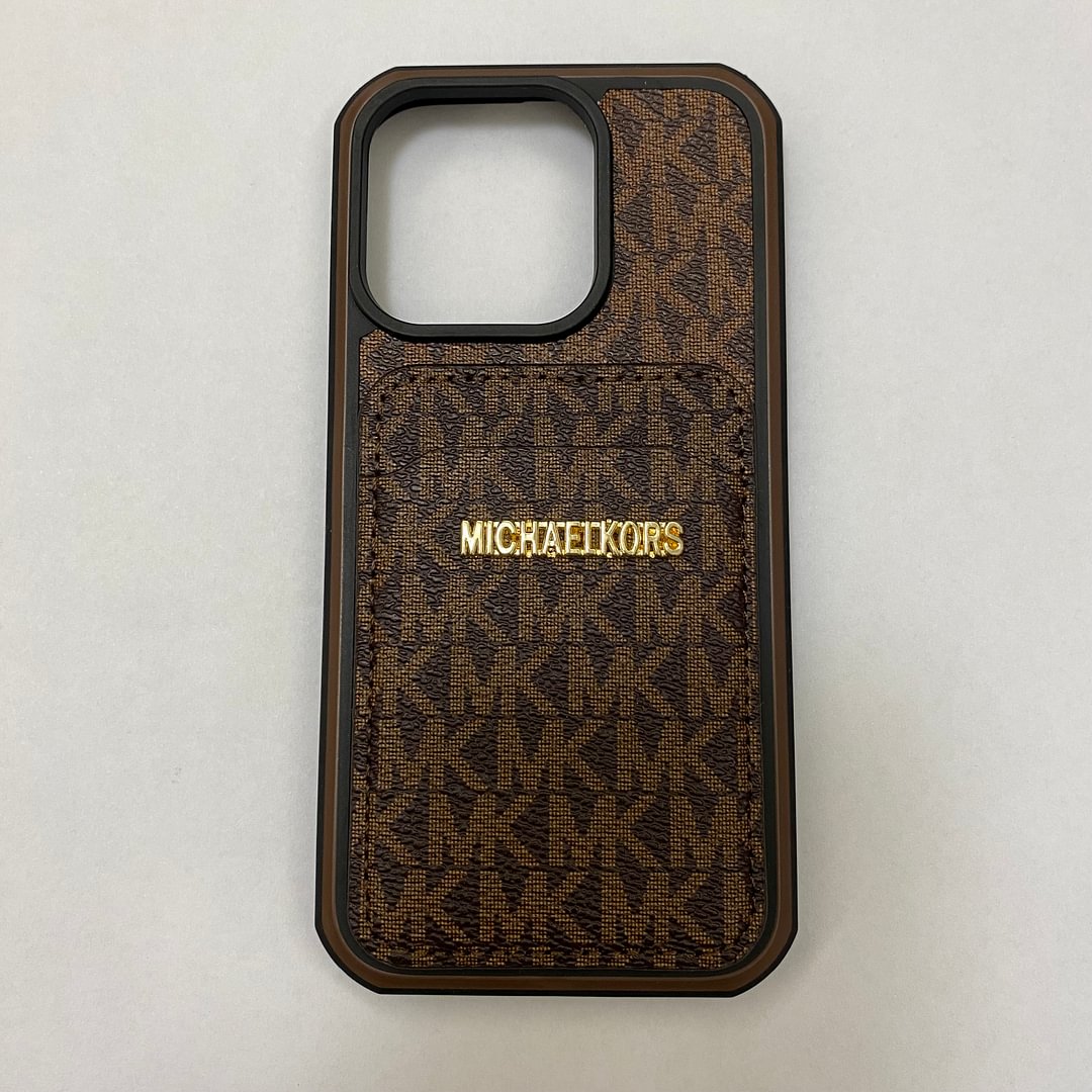 Luxury MK Back Card Slot Leather Apple iPhone Case