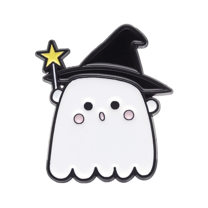Cartoon Style Cute Pin Ghost Alloy Stoving Varnish Women’s Brooches