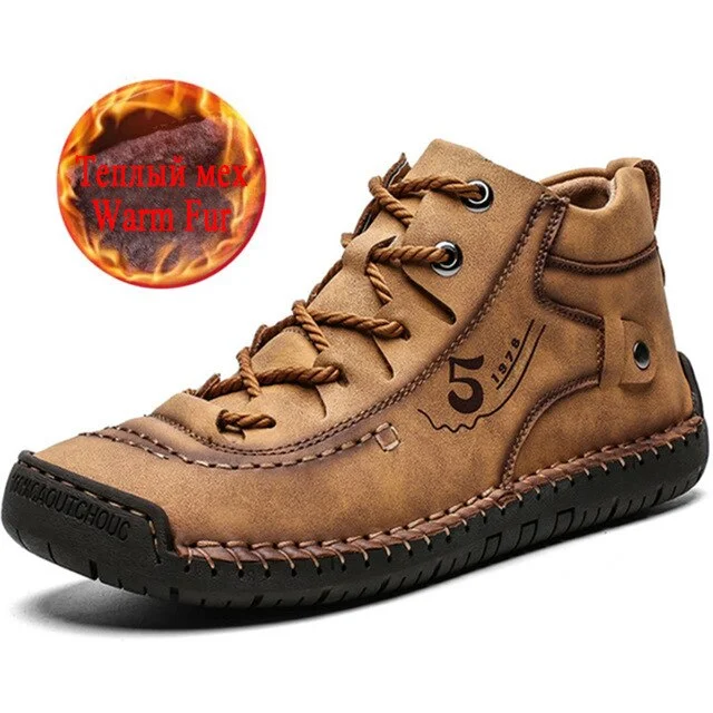 Brand Men's Casual Shoes Men's Sneakers Leather Winter Men's Boots Luxury Handmade Breathable Moccasins Designer Loafers Shoes