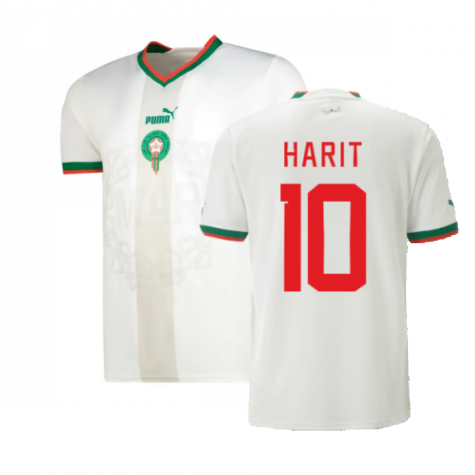 Maillot Maroc Amine Harit 10 Extérieur Coupe du Monde 2022
