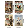 4pcs - Western Cowgirl - Vintage Metal Signs(8*12Inch) - Cowgirl