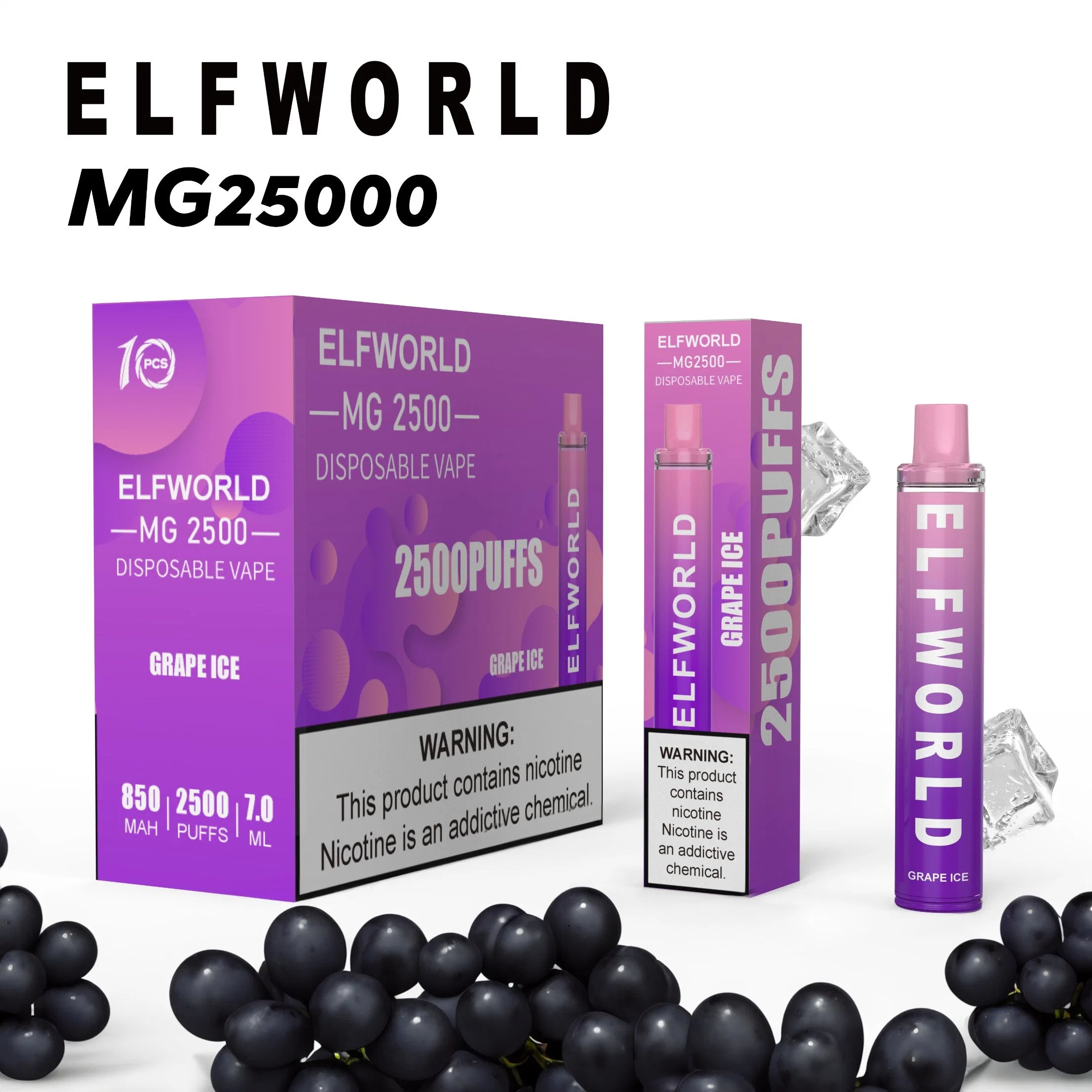 ELFWORLD MG 2500 Puffs Dosposable Vape Wholesale ELF WORLD CTYVape