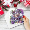 6pcs Diamond Painting Purple Elf Greeting Cards Congratulations Cards & Gifts