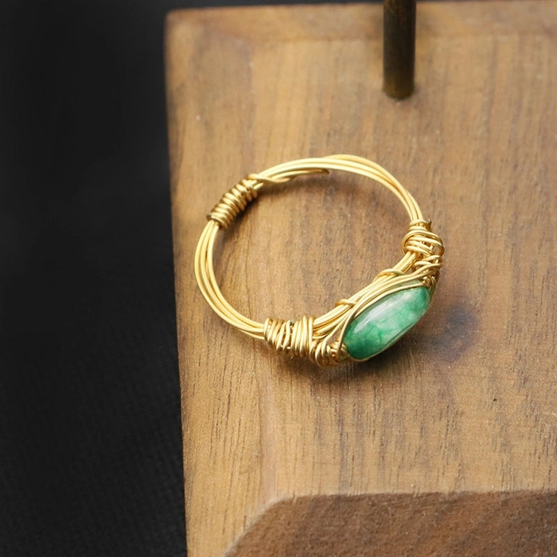 Retro Round Freshwater Pearl Mixed Materials 18k Gold Plated Rings In Bulk