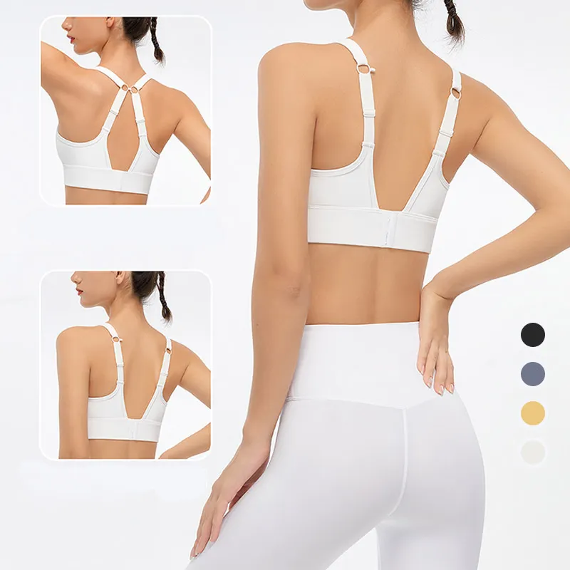 Pure Color Sports Bra Tank Tops