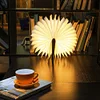 LED Wooden Book Lamp Children Reading light USB Bedside Table Lamp 3 Color Bedroom Art Decor Night Light for Kids Birthday Gift