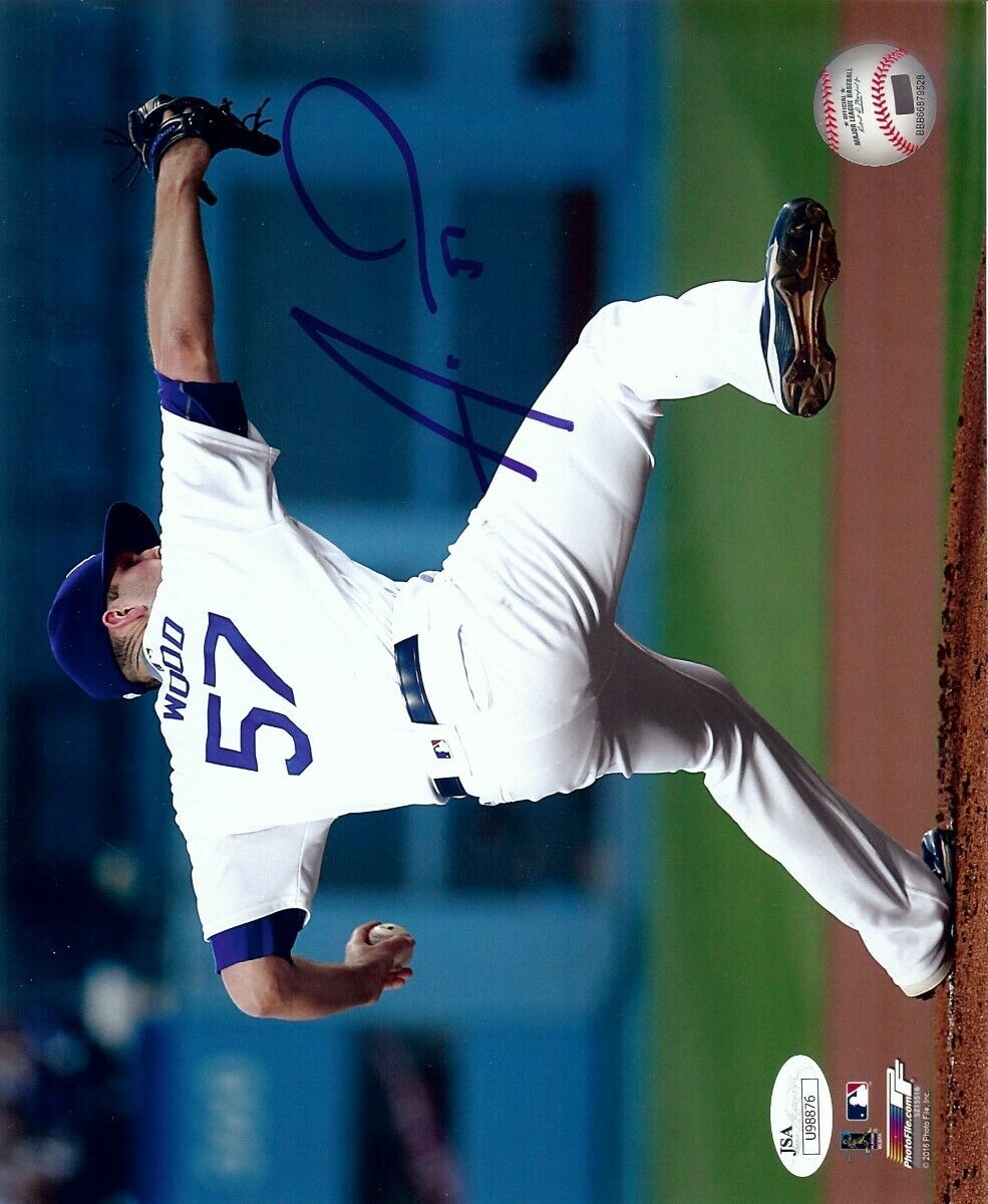 Alex Wood Signed Autographed 8X10 Photo Poster painting Los Angeles Dodgers Home Pitch JSA COA