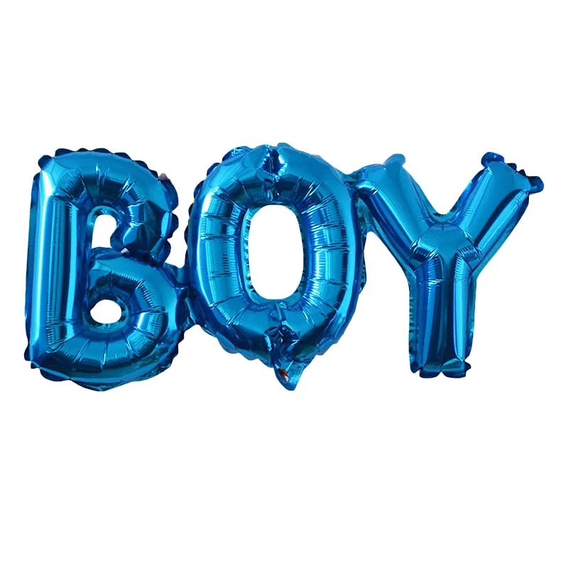 Baby Shower Balloons Blue Pink Boy Girl Foil Ballons Kids Gender Reveal First 1st Birthday Party Kids Party Decorations Supplies