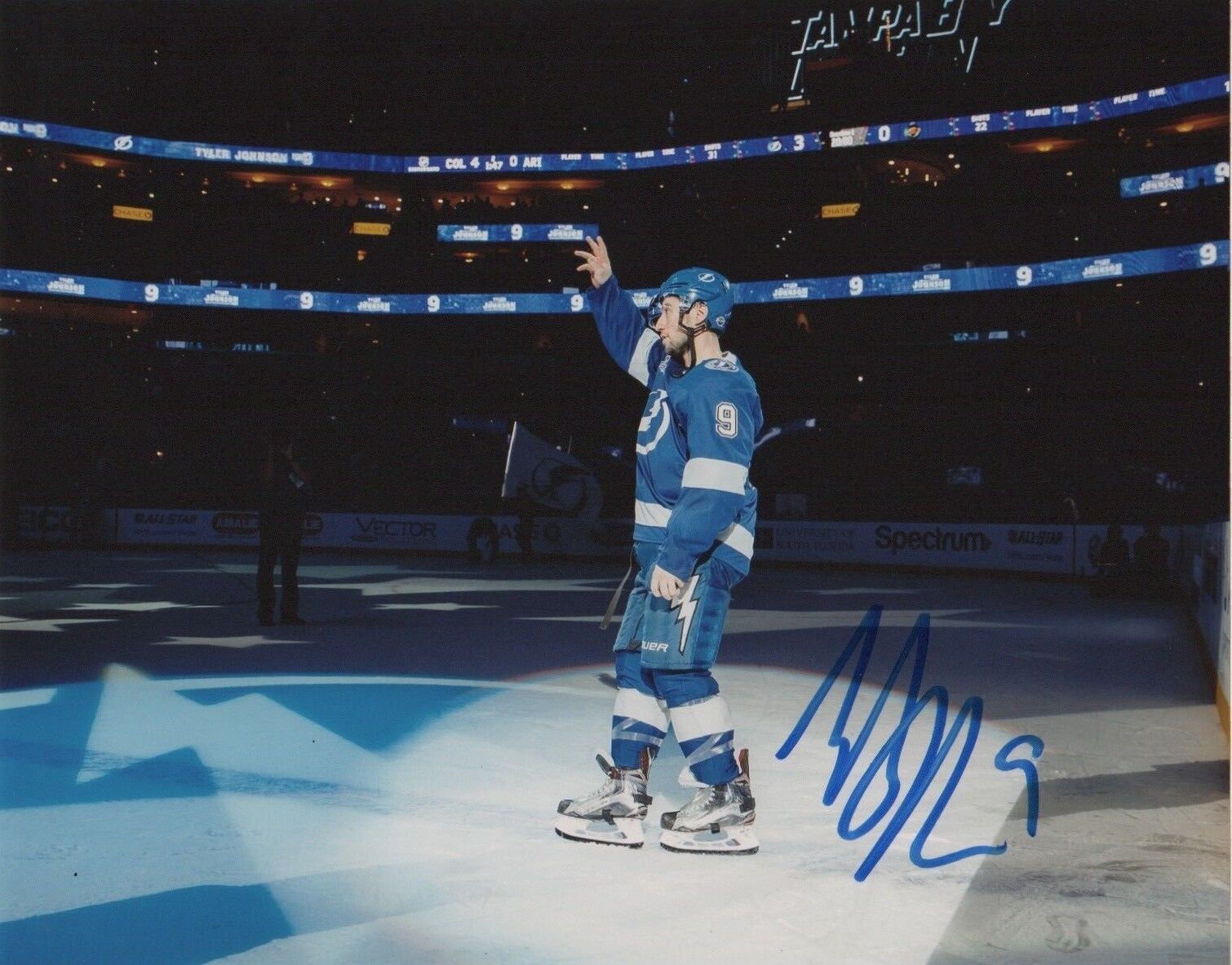 Tampa Bay Lightning Tyler Johnson Signed Autographed 8x10 NHL Photo Poster painting COA #8