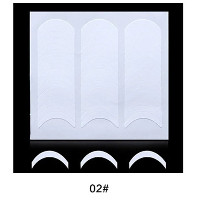 1 Sheet White French Manicure Strip Nail Art Form Fringe Tip Guides Sticker DIY Line Tips Decoration Tool-Nail Inspo