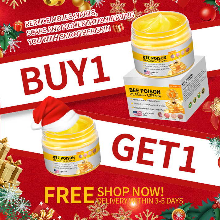 Bee venom skin cream (👨‍⚕AAD recommended) to remove warts, acne and scars