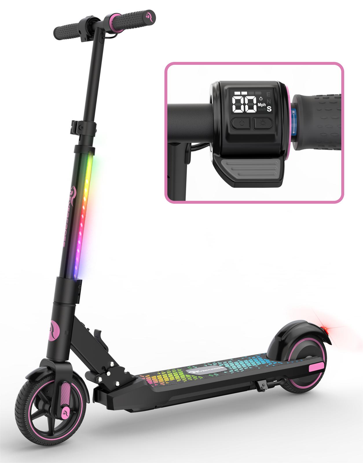 EVERCROSS Electric Kids Scooter, 3 Wheel Electric Scooter, Height ...